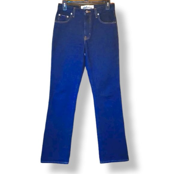 Express Bleus | Premium Heavyweight Straight Leg Blue Denim Jeans 1/2 L - Picture 1 of 7